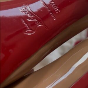 Christian Louboutin Beige Peep-Toe Heels